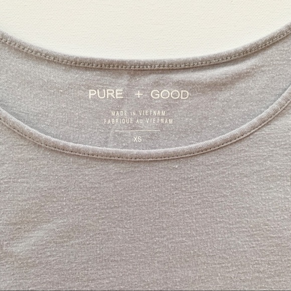Anthropologie Tops - Anthropologie Pure + Good Asymmetrical Tee Gray